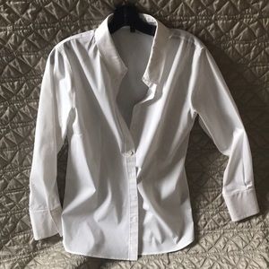 White button up blouse